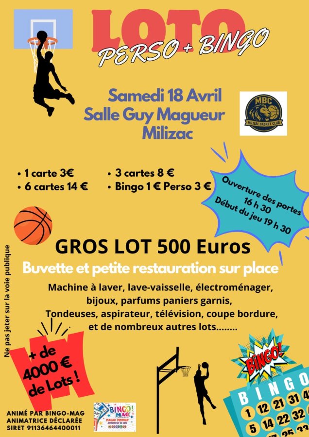 SUPER LOTO MBC - Samedi 18 avril